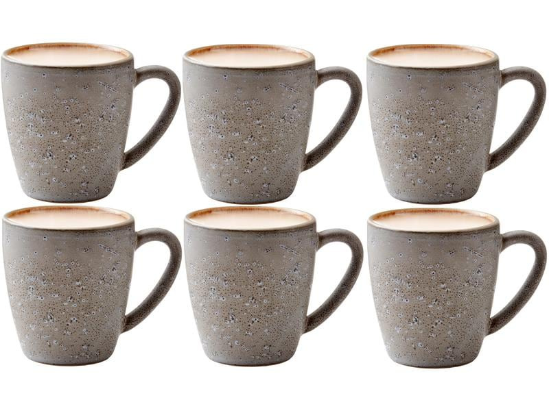 Bitz Kaffeetasse 190 ml, 6 Stück, Grau/Crème