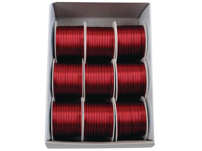 GOLDINA Satinband 3 mm x 10 m, Rot