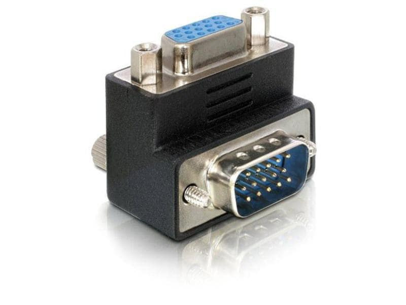Delock Winkeladapter 90°, m-f VGA - VGA