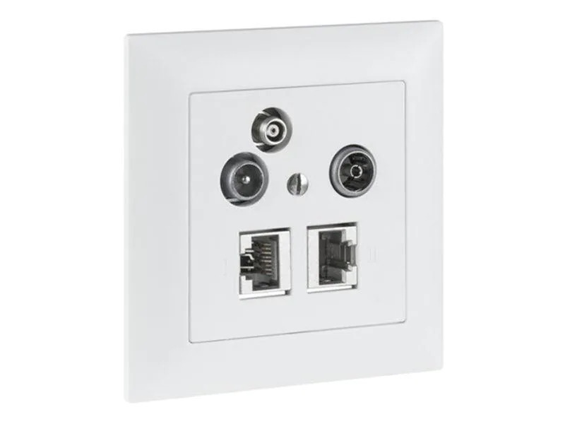 R&amp;M Multimedia-Dose UP 3-Loch 11dB komplett