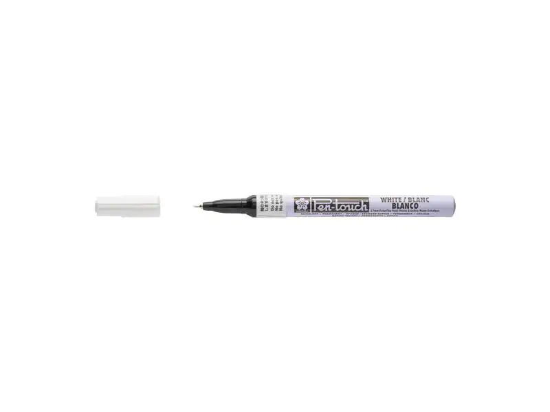 Sakura Lackmarker Pen-Touch 0.7 mm, extrafein, Weiss