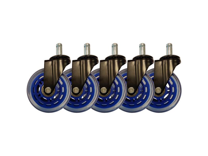 LC-Power Gaming Stuhlrollen 5er Set Dunkelblau