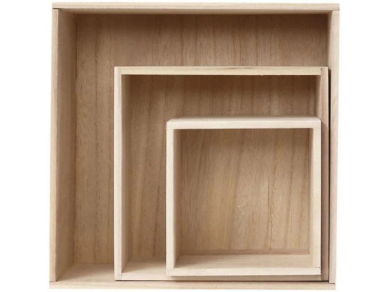 Creativ Company Holzartikel Kisten, 3 Stück