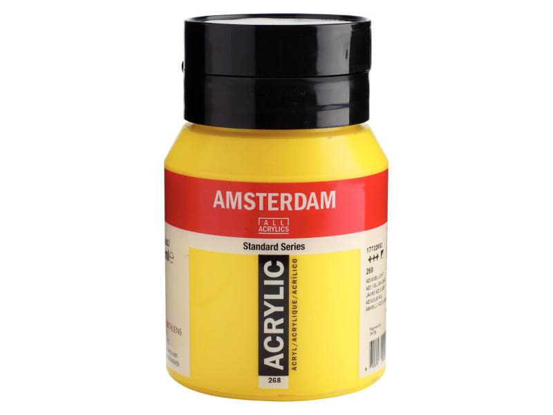 Amsterdam Acrylfarbe Standard 268 Azogelb halbdeckend, 500 ml