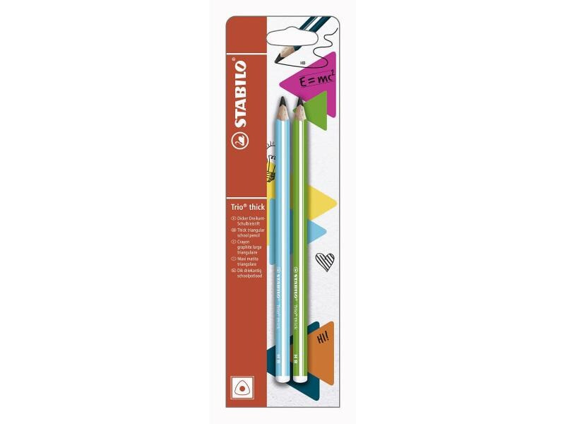 STABILO Bleistift Trio dick HB, Hellblau/Grün