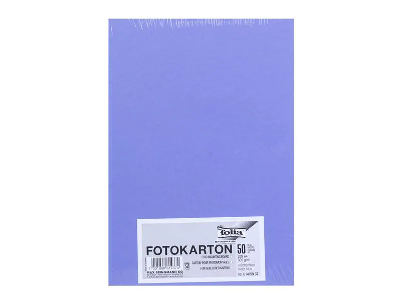 Folia Fotokarton A4, 300 g/m², 50 Blatt, Veilchenblau
