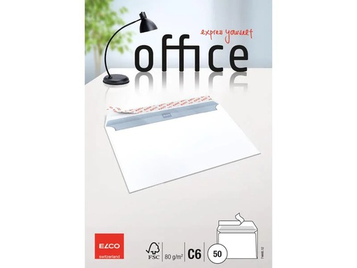[90099990 240642] ELCO Couvert Office C6 ohne Fenster, 50 Stück