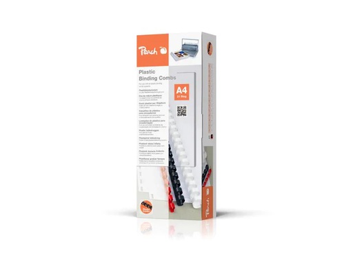 [90100113 543934] Peach Binderücken 6 mm Weiss, 100 Stück