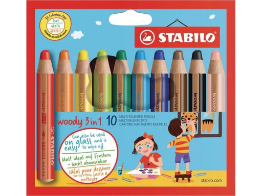 [90100142 576092] STABILO Farbstifte Woody 3in1 10 Stück