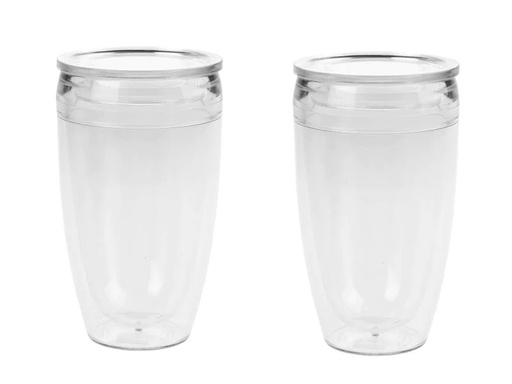 [90100193 1014211] Bodum Thermobecher Pavina To Go 450 ml, 2 Stück, Transparent