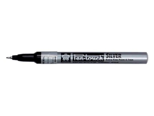 [90100203 1159917] Sakura Lackmarker Pen-Touch 0.7 mm, extrafein, Silber