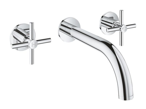 [90100302 903068] GROHE Lavaboarmatur Atrio 1/2, Chrom, Wandmontage, Kreuzgriffe