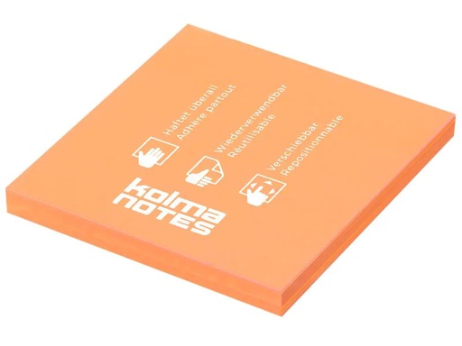 [90100415 830647] Kolma Notizzettel NOTES 76 x 76 mm Orange, 100 Blatt