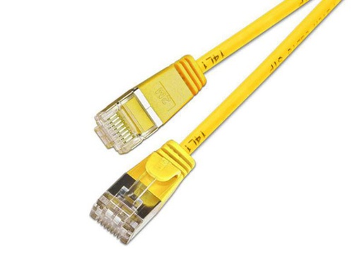 [90100531 353780] SLIM Slimpatchkabel RJ-45 - RJ-45, Cat 6, U/FTP, 0.15 m, Gelb