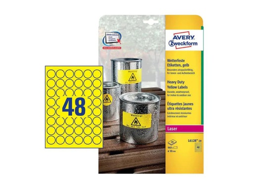 [90100551 399795] Avery Zweckform Runde Etiketten L6128-20 Ø  30 mm