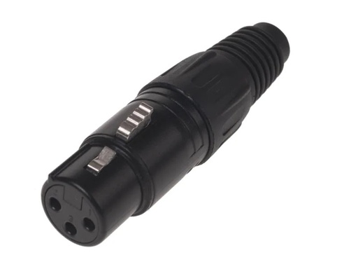 [90010036 889778] Bemero Stecker BC1001BK-F 3-Pol XLRf female Stecker schwarz