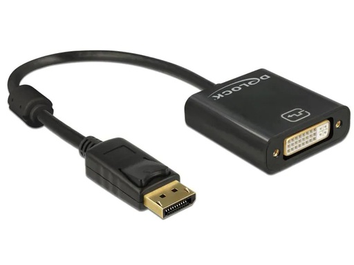 [90100622 649038] Delock Adapter Displayport - DVI passiv, 4K, schwarz
