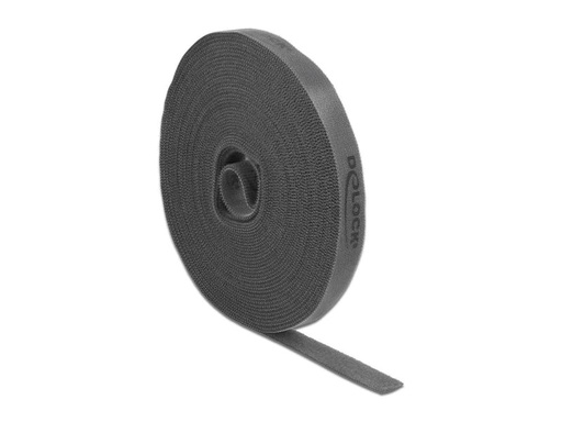[90010041 1156972] Delock Klettband 10 m x 15 mm Grau