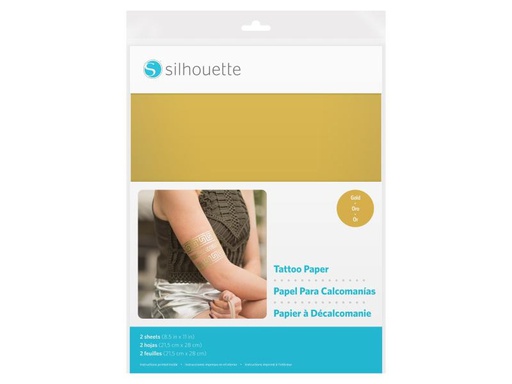 [90100789 576859] Silhouette Tattoopapier Gold Gold