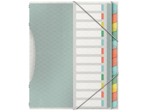 [90100846 738937] Esselte Ordnungsmappe COLOUR‘ICE 12 Fächer, Mehrfarbig
