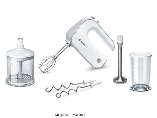 [90100866 699588] Bosch Handmixer MFQ4080 Weiss/Silber