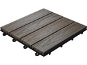 Florco Balkon-& Terrassenplatten WPC 3D braun 30 x 30, 6 Stk.