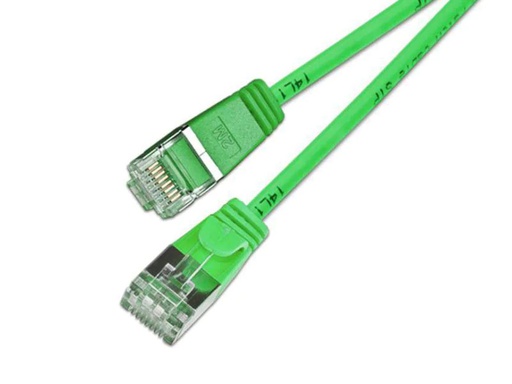 [90100939 374988] SLIM Slimpatchkabel RJ-45 - RJ-45, Cat 6, U/FTP, 7.5 m, Grün