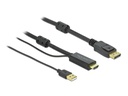 Delock Kabel HDMI – Displayport, HDMI/USB 2.0 - DisplayPort, 2 m