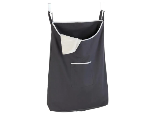 [90101067 745206] Wenko Wäschesammler Canguro  65 l, Grau/Silber
