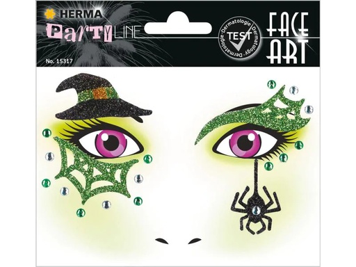 [90101113 1098918] Herma Stickers Tattoos Face Art Hexe, 1 Stück