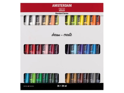 [90101122 995831] Amsterdam Acrylfarbe Standard Serie Set 36 x 20 ml