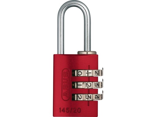 [90101186 1169197] Abus Zahlenschloss 145/20 Lock-Tag Rot Aluminium