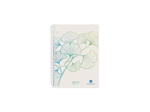 [90010100 1129083] Herlitz Notizheft GREENline A5, Kariert, Ginkgo