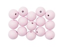 Rico Design Holzperlen Gebohrt 12 mm Rosa, 15 Stück
