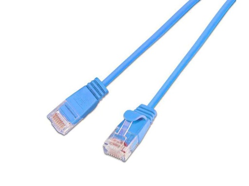 [90101371 353680] SLIM Slimpatchkabel RJ-45 - RJ-45, Cat 6, UTP, 0.15 m, Blau