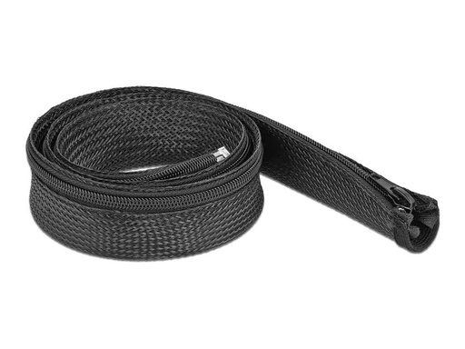 [90101429 1133392] Delock Kabelschlauch 1 m x 30 mm, mit Reissverschluss Schwarz