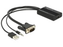 Delock Konverter VGA - HDMI Schwarz