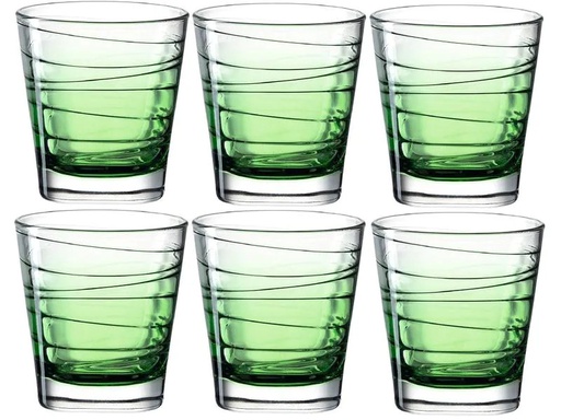 [90101651 1204327] Leonardo Trinkglas Vario Struttura 250 ml, 6 Stück, Grün