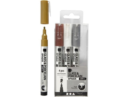 [90101684 1145269] Creativ Company Porzellanmarker und Glasmarker 4 Stück