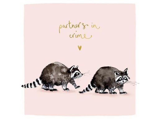 [90101722 1207110] Cart Glückwunschkarte Partners in crime 15 x 15 cm