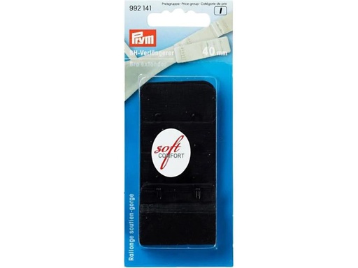 [90101865 1088135] Prym BH-Verlängerung 40 mm, zum Einhaken, Schwarz