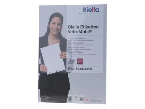 [90101912 546205] Biella Universal-Etiketten 30 x 60 mm