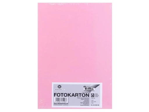 [90102042 1098859] Folia Fotokarton A4, 300 g/m², 50 Blatt, Rosa
