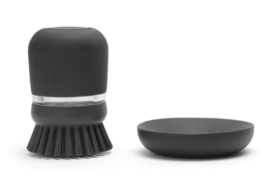 [90102318 1058440] Brabantia Spülbürste mit Seifenspender Dunkelgrau