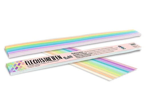[90102350 1158310] URSUS Bastelpapier Flechtstreifen 1 x 50 cm, 200 Stück, Pastell