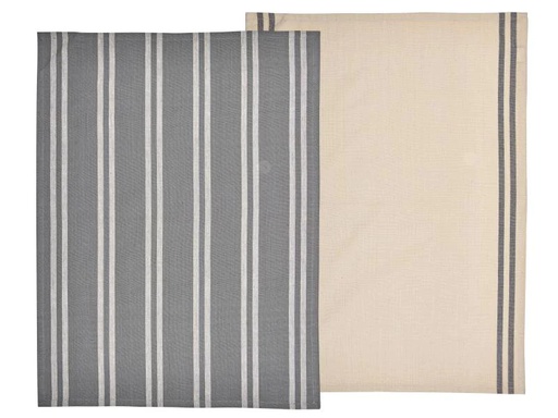 [90102395 1045594] Södahl Geschirrtuch-Set Soft 2 Stück, Beige/Grau