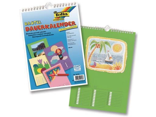 [90102463 649255] Folia Dauerkalender A4, Mehrfarbig