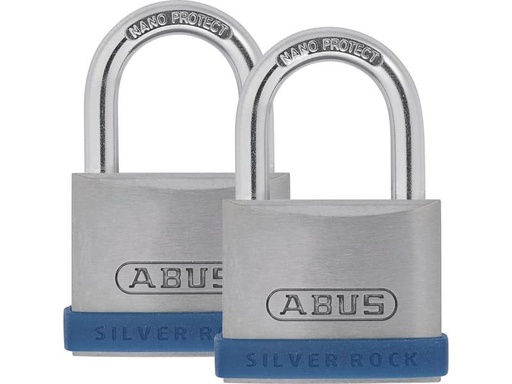 [90102484 1169218] Abus Vorhängeschloss Silver Rock 5/40 Twins, 2 Stück