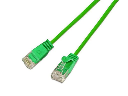 [90010239 353702] SLIM Slimpatchkabel RJ-45 - RJ-45, Cat 6, UTP, 0.15 m, Grün