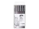 Uni Fineliner PIN Etui, 6 Stück